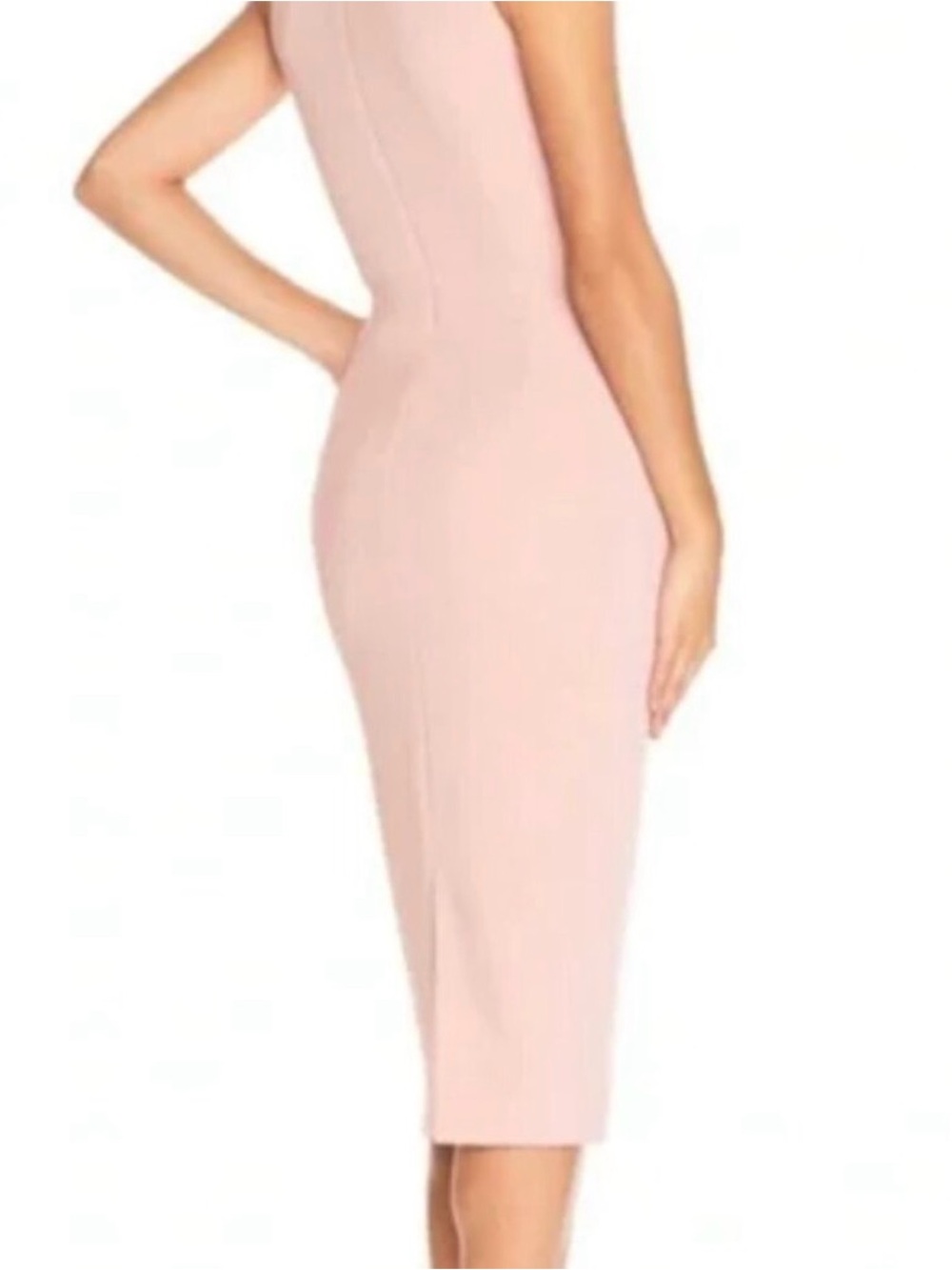 Dress the Population Remi Midi Sheath Dress in Blush XL - Picture 3 of 7
